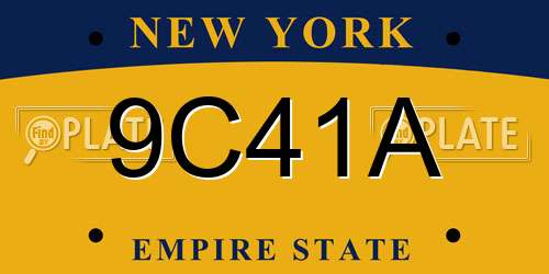 9C41A New York License Plate