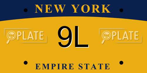 9L New York License Plate