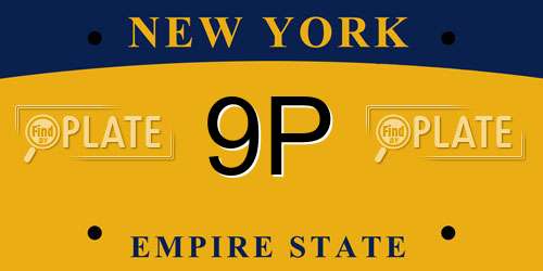 9P New York License Plate