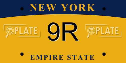 9R New York License Plate