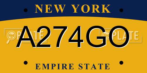A274GO New York License Plate