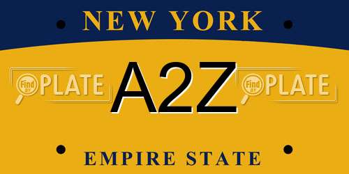 A2Z New York License Plate