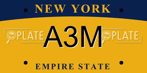 A3M New York License Plate