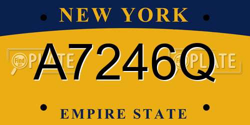A7246Q New York License Plate