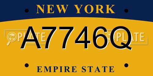 A7746Q New York License Plate