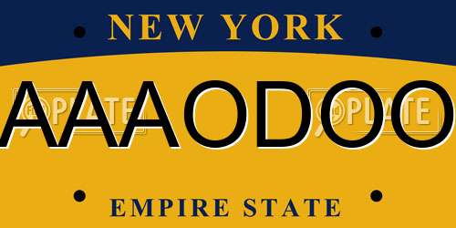 AAAODOO New York License Plate