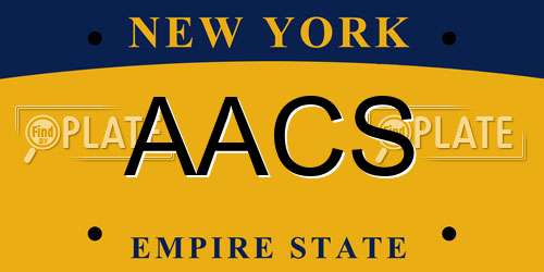 AACS New York License Plate
