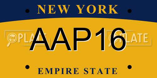AAP16 New York License Plate