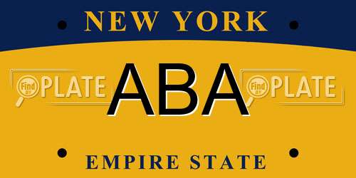 ABA New York License Plate
