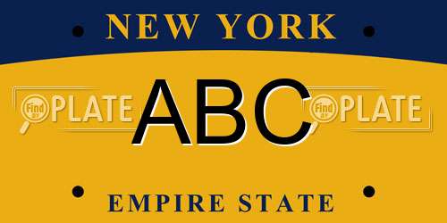 ABC New York License Plate