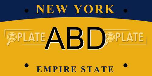 ABD New York License Plate