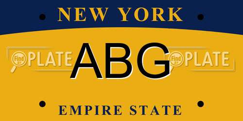 ABG New York License Plate