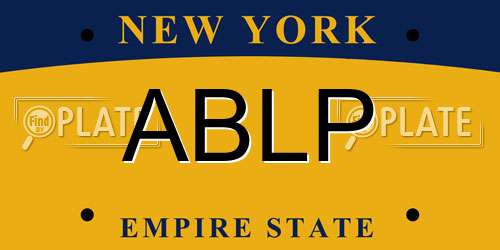 ABLP New York License Plate