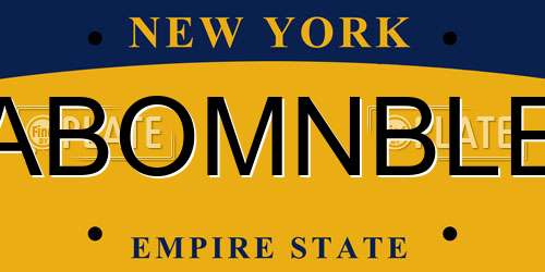 ABOMNBLE New York License Plate