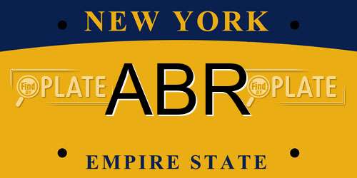 ABR New York License Plate