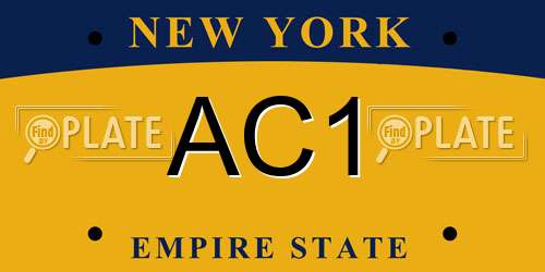 AC1 New York License Plate
