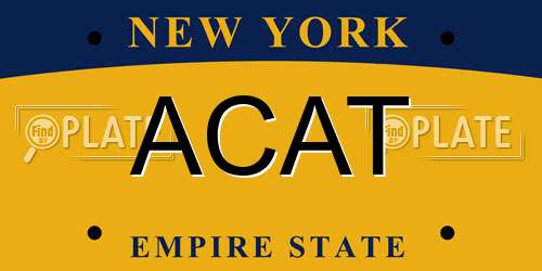 ACAT New York License Plate