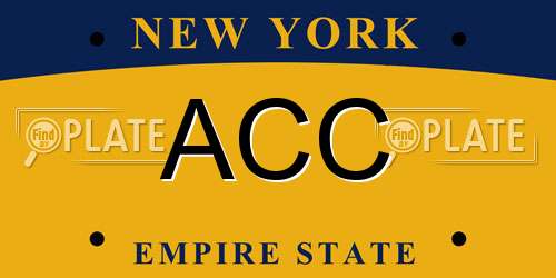 ACC New York License Plate