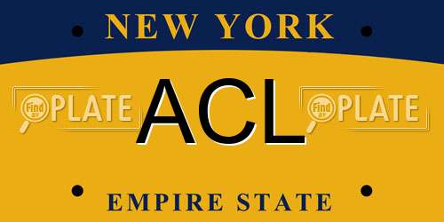 ACL New York License Plate
