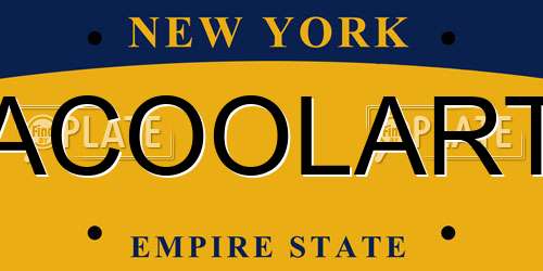 ACOOLART New York License Plate