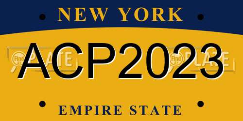 ACP2023 New York License Plate