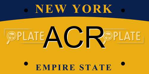 ACR New York License Plate