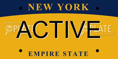ACTIVE license plate in NY state