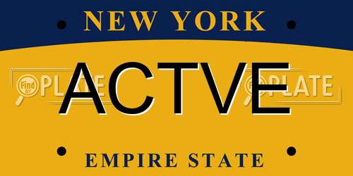 ACTVE New York License Plate