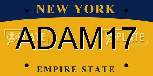 ADAM17 New York License Plate