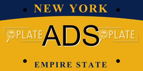 ADS New York License Plate