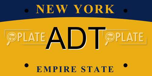 ADT New York License Plate