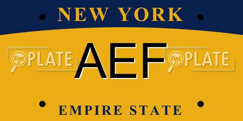 AEF New York License Plate