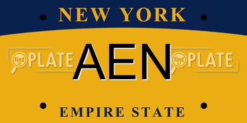 AEN New York License Plate