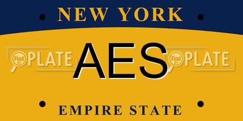 AES New York License Plate