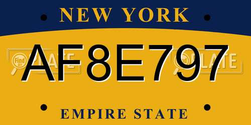 AF8E797 New York License Plate