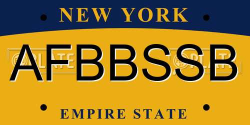 AFBBSSB New York License Plate