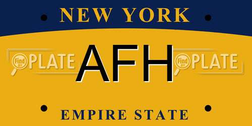 AFH New York License Plate