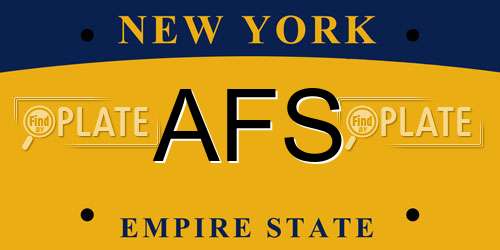 AFS New York License Plate