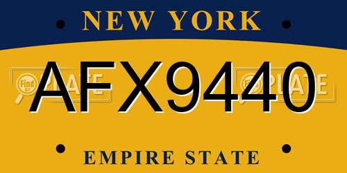 AFX9440 New York License Plate