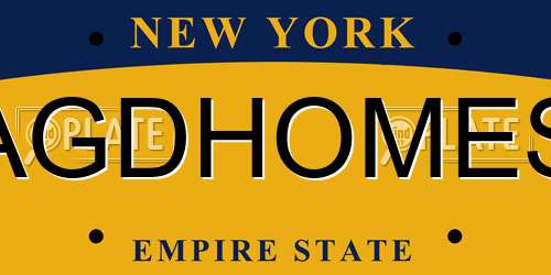 AGDHOMES New York License Plate