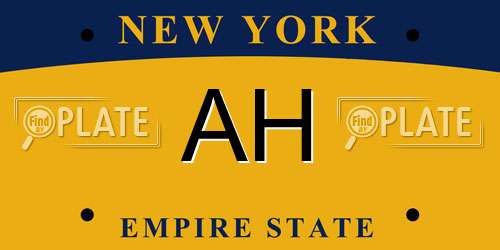 AH New York License Plate