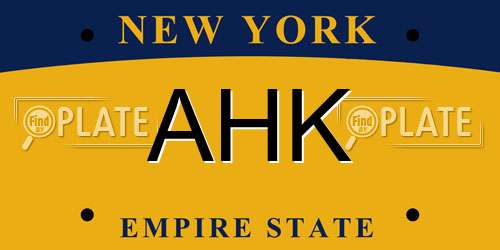AHK New York License Plate