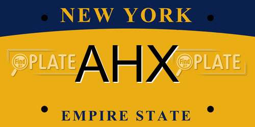 AHX New York License Plate