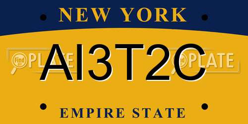 AI3T2C New York License Plate