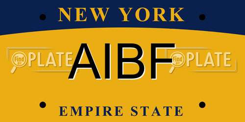 AIBF New York License Plate