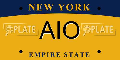 AIO New York License Plate