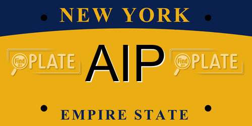 AIP New York License Plate