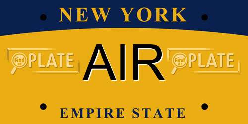 AIR New York License Plate