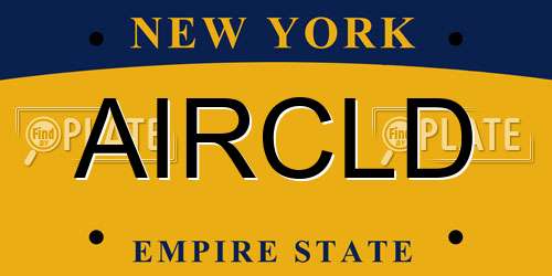 AIRCLD New York License Plate