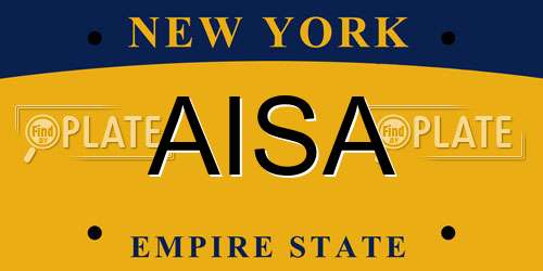 AISA New York License Plate